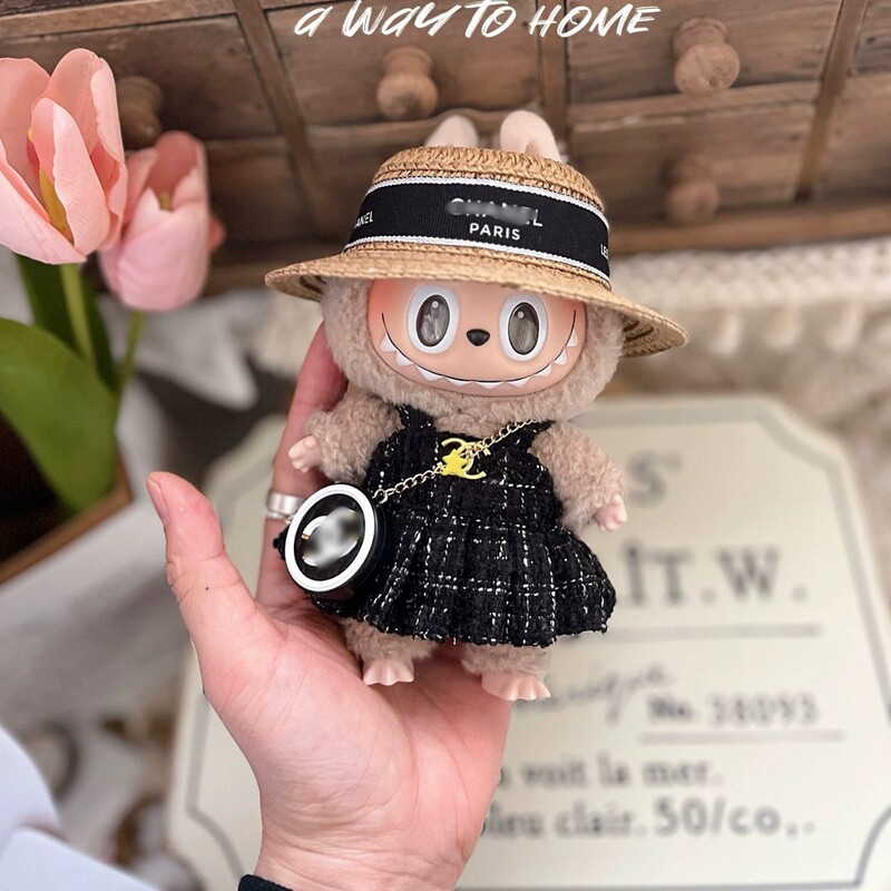 夏のレザースカート Xiaoxiangfeng 17cm ラブブ服ペンダント座りパーティーベビー服ハンサムに適しています|undefined