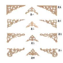现货供应橡胶木角花欧式家具贴花装饰配件东阳木雕雕花批发零售