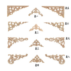 Supply rubber wood horn flower European style furniture decals decorative accessories Dongyang wood carving wholesale and retail