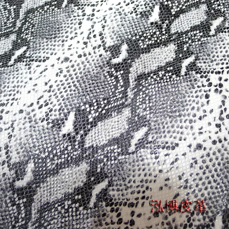 [Small wholesale two-layer python pattern] Python pattern genuine leather fabric, handbags, luggage, leather goods, genuine leather fabric