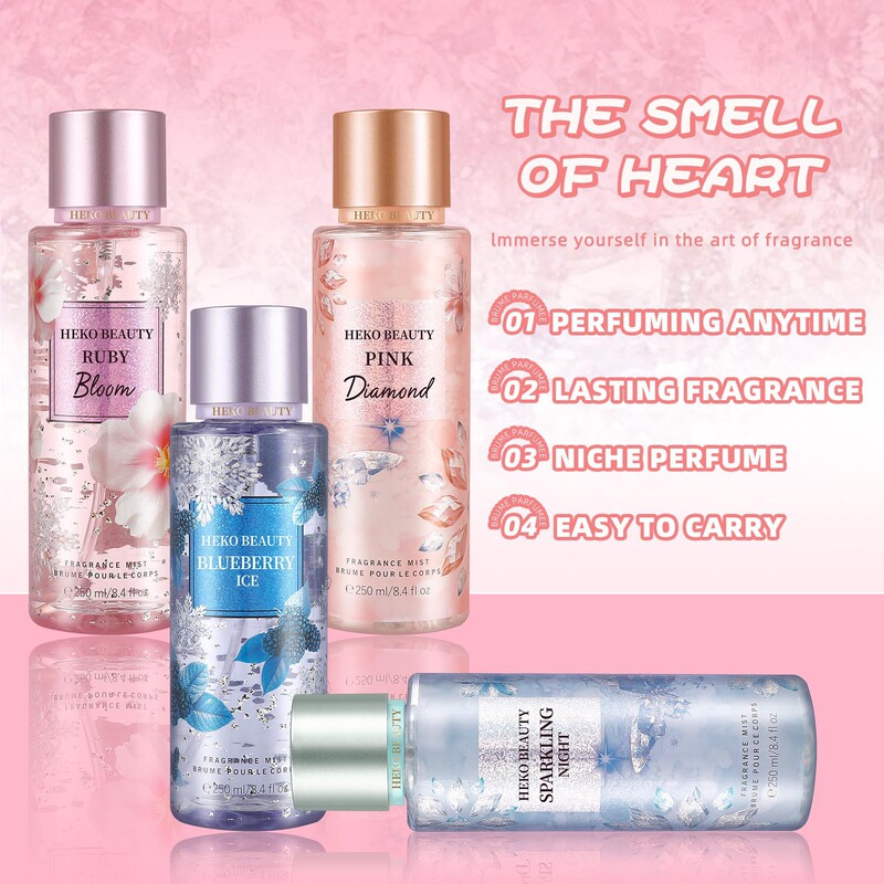 東南アジアの国境を越えた貿易人気のHEKO BEAUTY香水スプレー、フレッシュで軽い香りの大型ボトル250ml|undefined