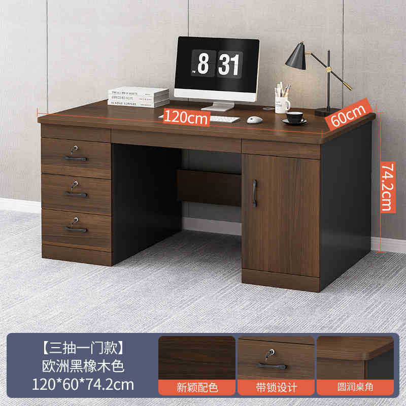 Escritorio simple y moderno escritorio de la computadora del hogar cajón escritorio de la oficina mesa y la silla combinación escritorio individual banco de trabajo