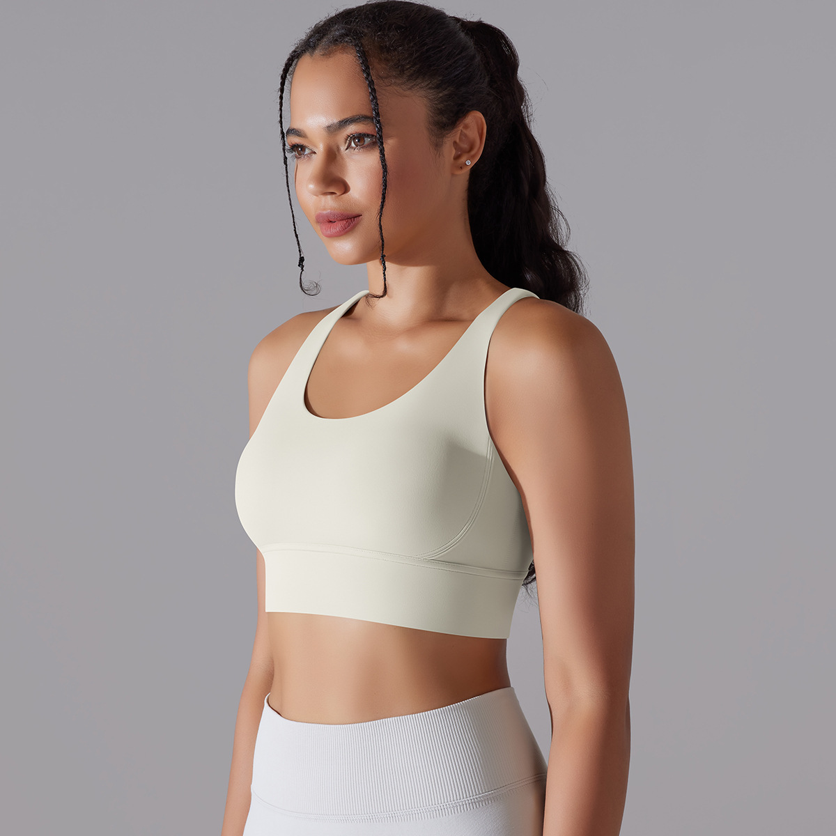 127g Weight Sleeveless Sleeve Length Nylon, Spandex Fabric Type Short Top Length Halter Crisscross Tank Tops Type Fitness, Yoga Occasion U Neck Neckline Solid Color Pattern Sports Style Sports Solid Color Nylon Spandex U Neck Active Tops Halter Crisscross Tank 146