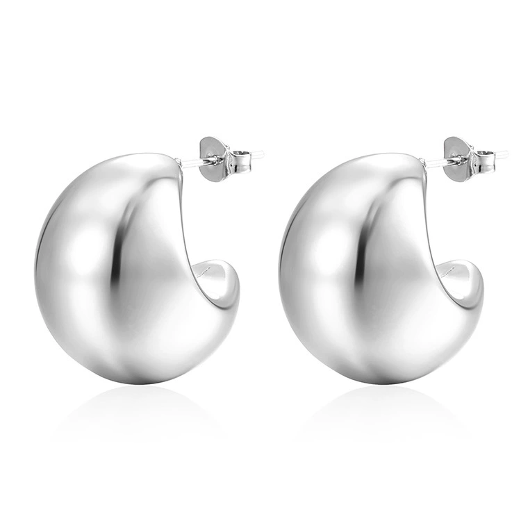 Серьги из нержавеющей стали, европейский стиль, 18 К, оптовая продажа