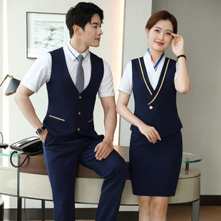 Students Southern Airlines Uniform Men's and Women's Business Wear Vest Set Hotel Reception Beauty Salon Fixture