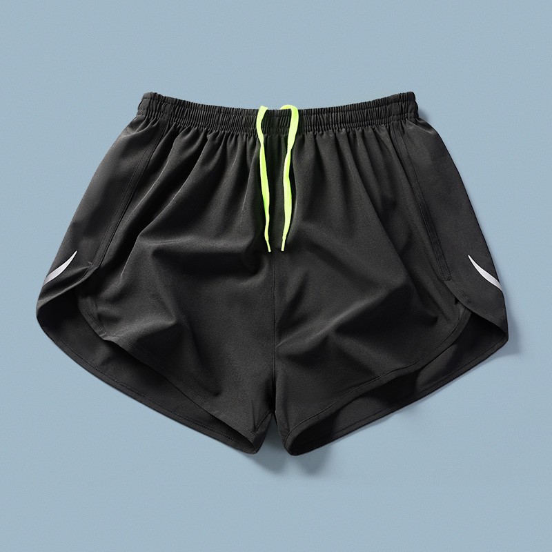 Pantalones cortos de atletismo masculinos trajes de entrenamiento de maratón de verano hielo rápido secado pantalones de tres puntos para correr y acondicionarse revestimiento físico