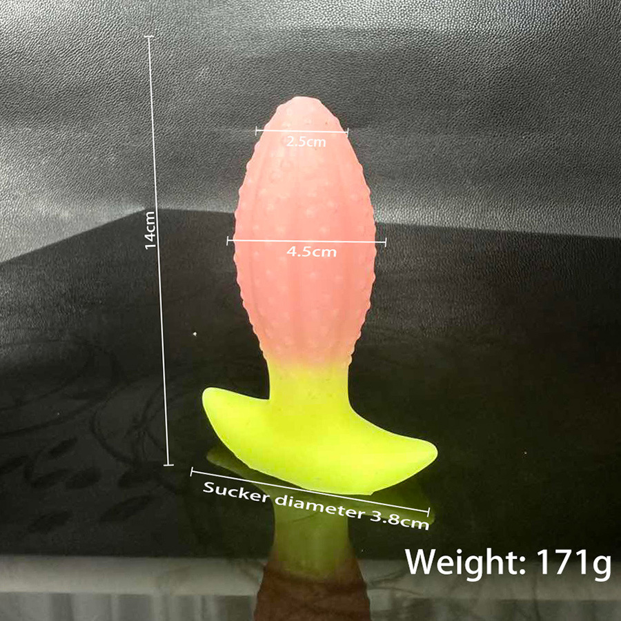 Colorful Pineapple Silicone Anal Plug, Small Size Adult Toy — detail image 12