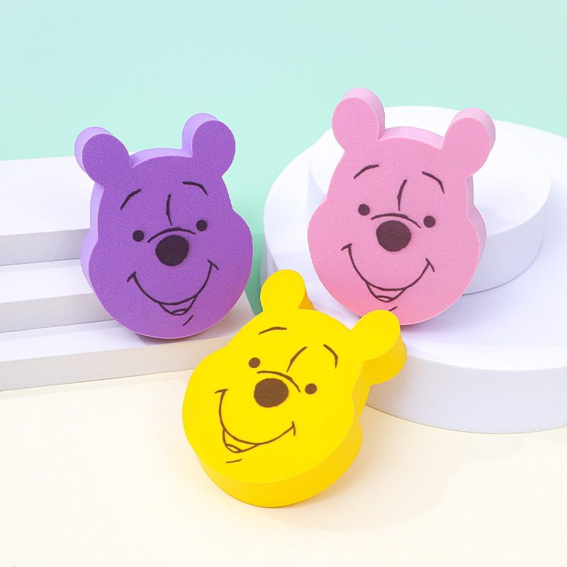 Puff plano de oso personalizado de fábrica, esponja de maquillaje sin látex de gran tamaño, cojín de aire, agua, más grande, venta al por mayor transfronteriza