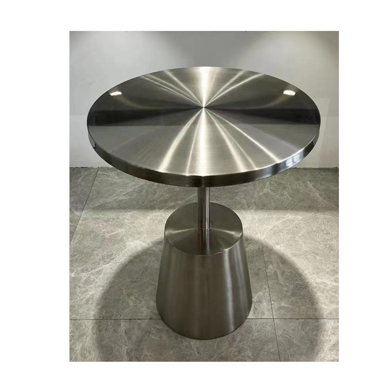 Mesa de comedor plegable de gran estante, mesa de comedor de acero inoxidable, mesa de mesa