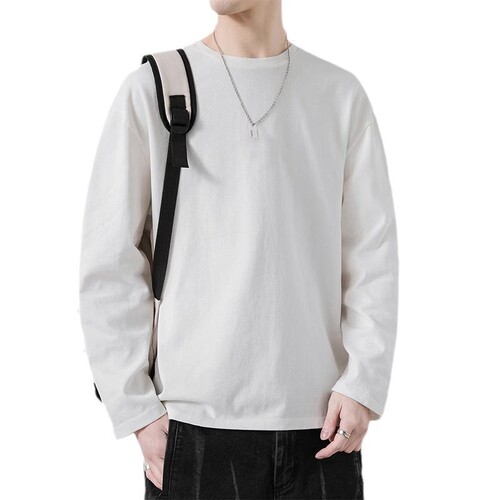 Short-sleeved T-shirt men's new autumn trend slim round collar base shirt casual all-matching short-sleeved men