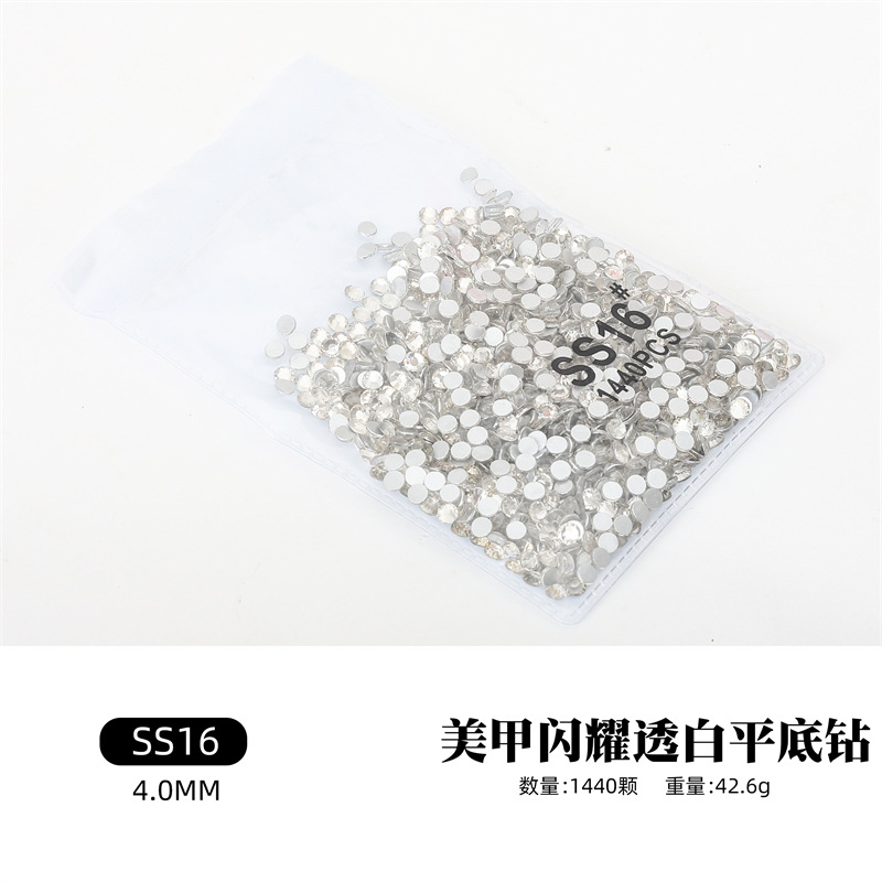 Accesorios de uñas diamante plano transparente AB diamante uñas taladro DIY decoraciones oro inferior plata inferior calidad rhinestone color mezclado diamante