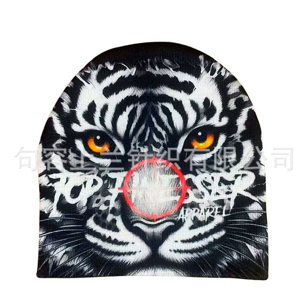 Polyester digital printing knitted wool hat personalized pattern custom foreign trade processing