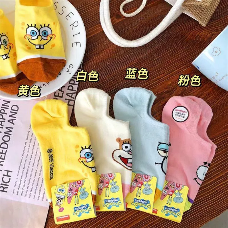 Sponge children's invisible cartoon non-slip comfortable breathable thin socks, autumn