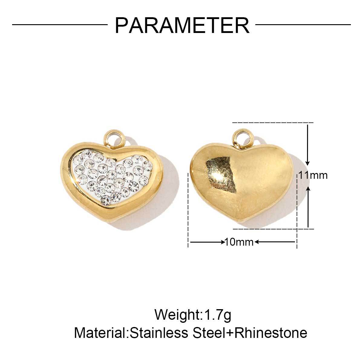 5g Weight Pendant Jewelry Making Type 13*16mm, 14*14mm, 18*18mm Jewelry Making Size DIY Jewelry Accessories Classification 3 PCS/Package Quantity Titanium Steel Material Geometric, Heart Shape Pattern Plating Design Casual, Simple Style, Streetwear Style 3 PCS/Package 13*16mm 14*14mm 18*18mm Titanium Steel Geometric Heart Shape Pendant 17