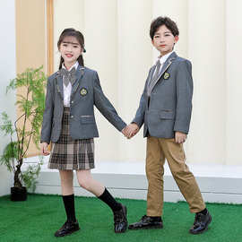 婷宇丫丫2022小学生校服英伦风儿童秋季班服西服幼儿园服批发