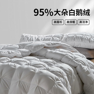 Factory direct 100 soft silk three-dimensional twist down quilt 95 white goose down spring and autumn quilt thickened winter quilt duck down