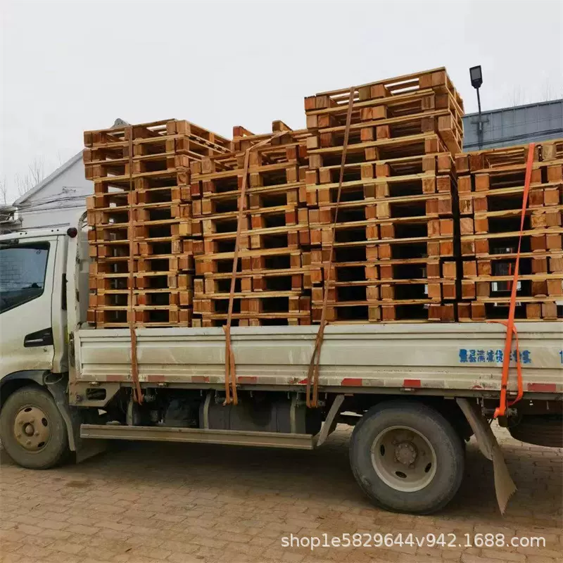 实木托盘栈板自有加工河北物流木托周转仓储承重能力强熏蒸消毒