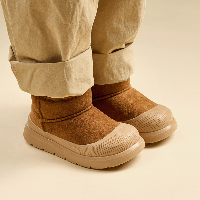 Happy Mary children's winter warm snow boots boys non slip waterproof girls cotton boots outdoor thickened large cotton shoes_viptrois.com