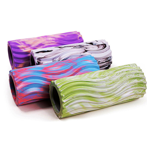 Yoga supplies eva camouflage mace foam roller fitness muscle relaxer hollow massage roller yoga column