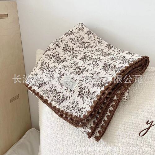 Korean Instagram baby blanket three-layer cotton gauze baby bath towel summer cool blanket children air conditioning spring towel blanket