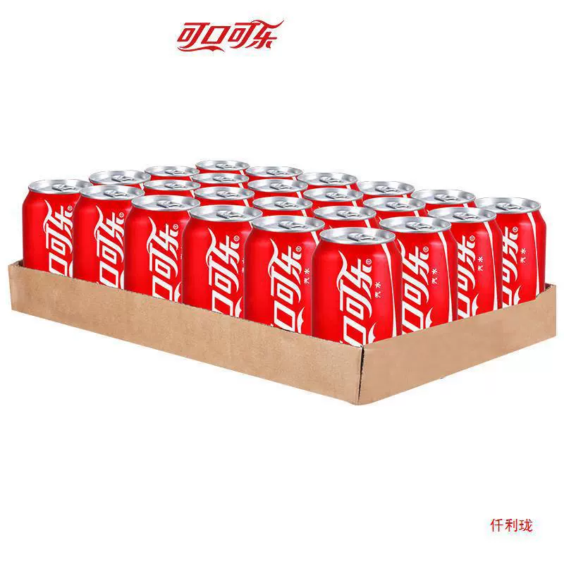 Кока-Кола газированный напиток Кока-Кола сода 330 мл * 24 банки классическая короткая банка полная коробка Кока-Кола в банках новинка
