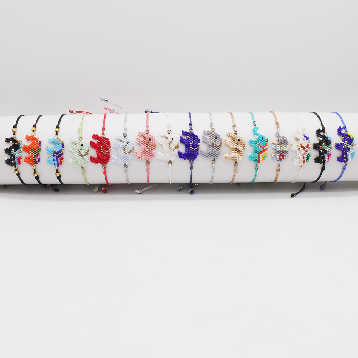 IG-Stil Elefant Saatperle Seil Kettenlos Streich Armbänder Großhandel display picture 1