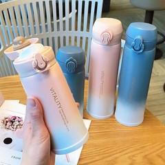 ポータブル子供用魔法瓶カップ卸売高見え 304 ステンレス鋼ウォーターカップケトルかわいい学生ホームカップ