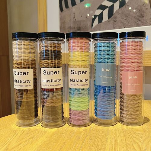 Durable seamless hair tie high elasticity wavy embossed rubber band cross-border direct supply online store gift towel loop wholesale