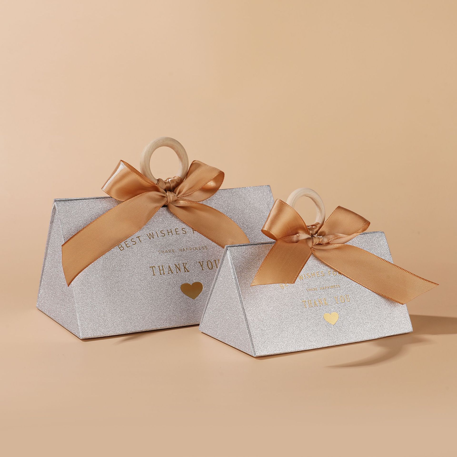 33g Weight Gift Bags Event & Party Supplies 1 Piece Quantity Wedding, Party, Engagement Occasion Wedding Festival Letter, Bow Knot Pattern Wedding Letter Bow Knot Paper Wedding Party Engagement Gift Bags 10