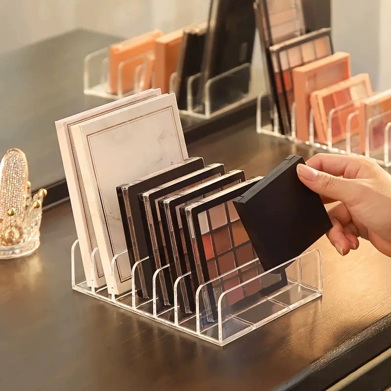 Коробка для теней для век коробка с порошком ящика с отделкой прозрачная пластиковая столешница для макияжа румяна косметическая полка