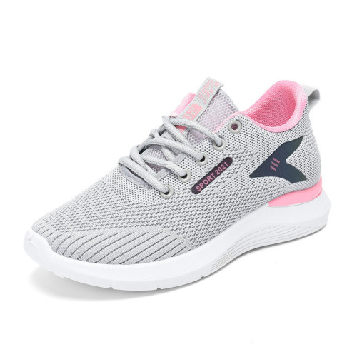  Summer New White Shoes Sports Shoes Women's Lightweight Soft Soled Women's Running Shoes Student Lace-up Casual Shoes