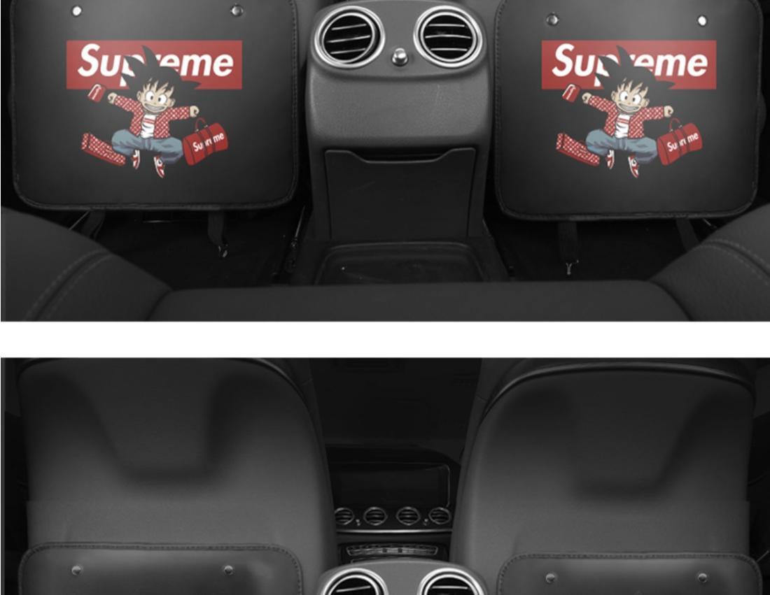 Car Seat Back Storage Bag Rear Seat Anti-kick Pad Protective Pad Back Hanging Bag Storage Bag Box Cartoon Pikachu