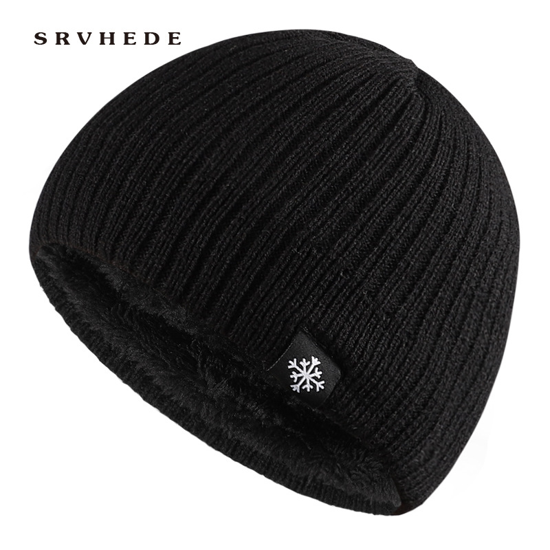 Chapeaux unisexes pour hommes et femmes, chapeau simple en tissu avec étiquette en flocon de neige, chapeau tricoté pour sports de plein air, chapeau chaud décontracté pour femmes_voghion.com