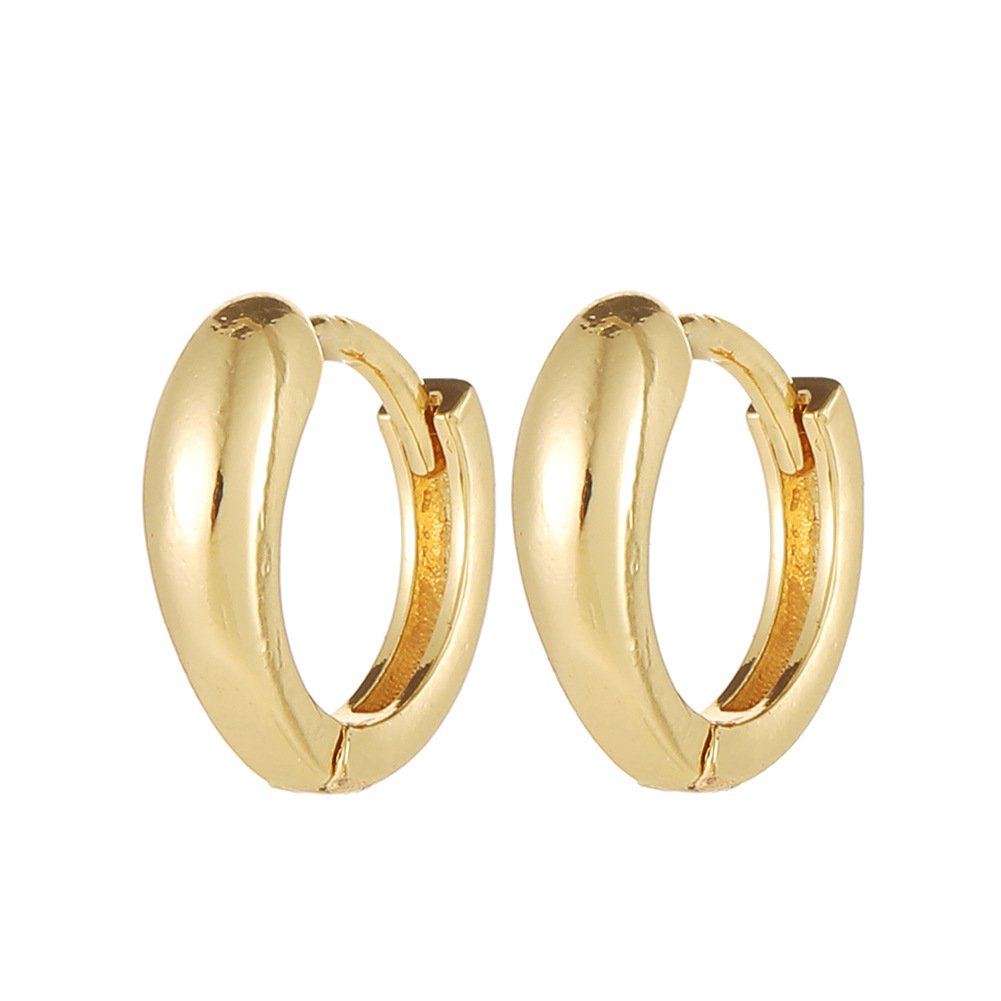 Fashion Water Droplets Copper Hoop Earrings Inlay Zircon Copper Earrings display picture 27