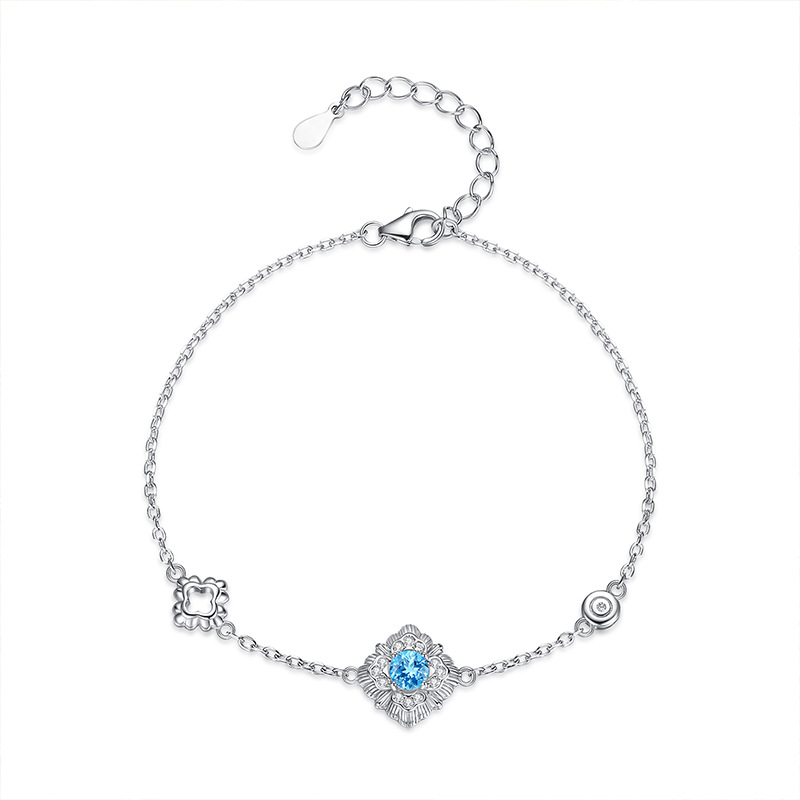 Joyas de piedra natural de alta calidad transfronterizas s925 pulsera de plata esterlina femenina corte retro tallado en oro artesanía no se desvanece accesorios femeninos