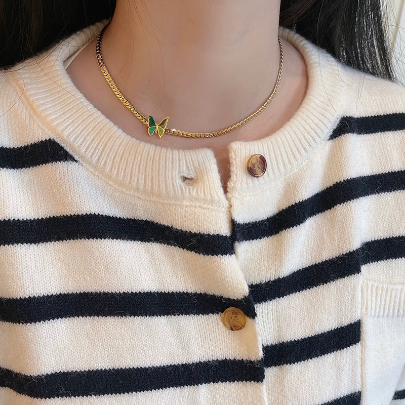 Sweet Butterfly Titanium Steel Necklace Colorza_colorza_5