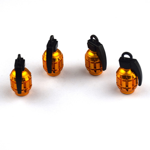 Colorful aluminum alloy valve caps for cars and motorcycles Colorful valve caps Grenade shape
