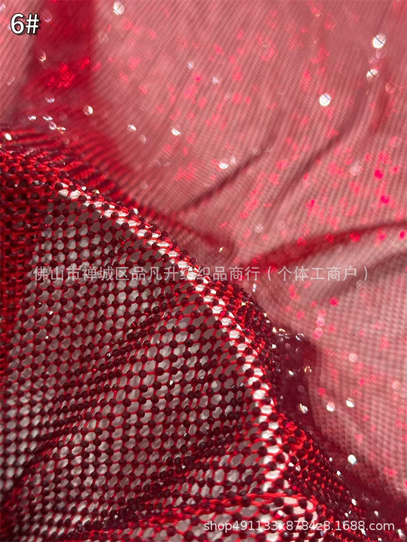 Fabricantes de tela de diamante caliente de alta densidad de 6 imitación de diamante australiano moda cena espectáculo de fiesta vestido de tela