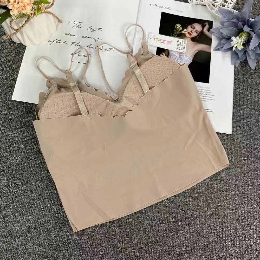 Nuevo adhesivo sin marcas belleza de espalda sin anillo de acero ropa interior chaleco de cabina ropa interior cómodo damas sostén base al por mayor