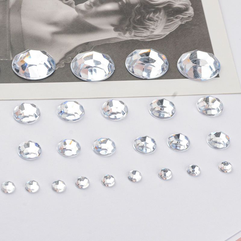Flat acrylic diamond color plated bottom Pearl patch resin Diamond diy material mobile phone shell nail decoration accessories Flat acrylic diamond color plated bottom Pearl patch resin Diamond diy material mobile phone shell nail decoration accessories