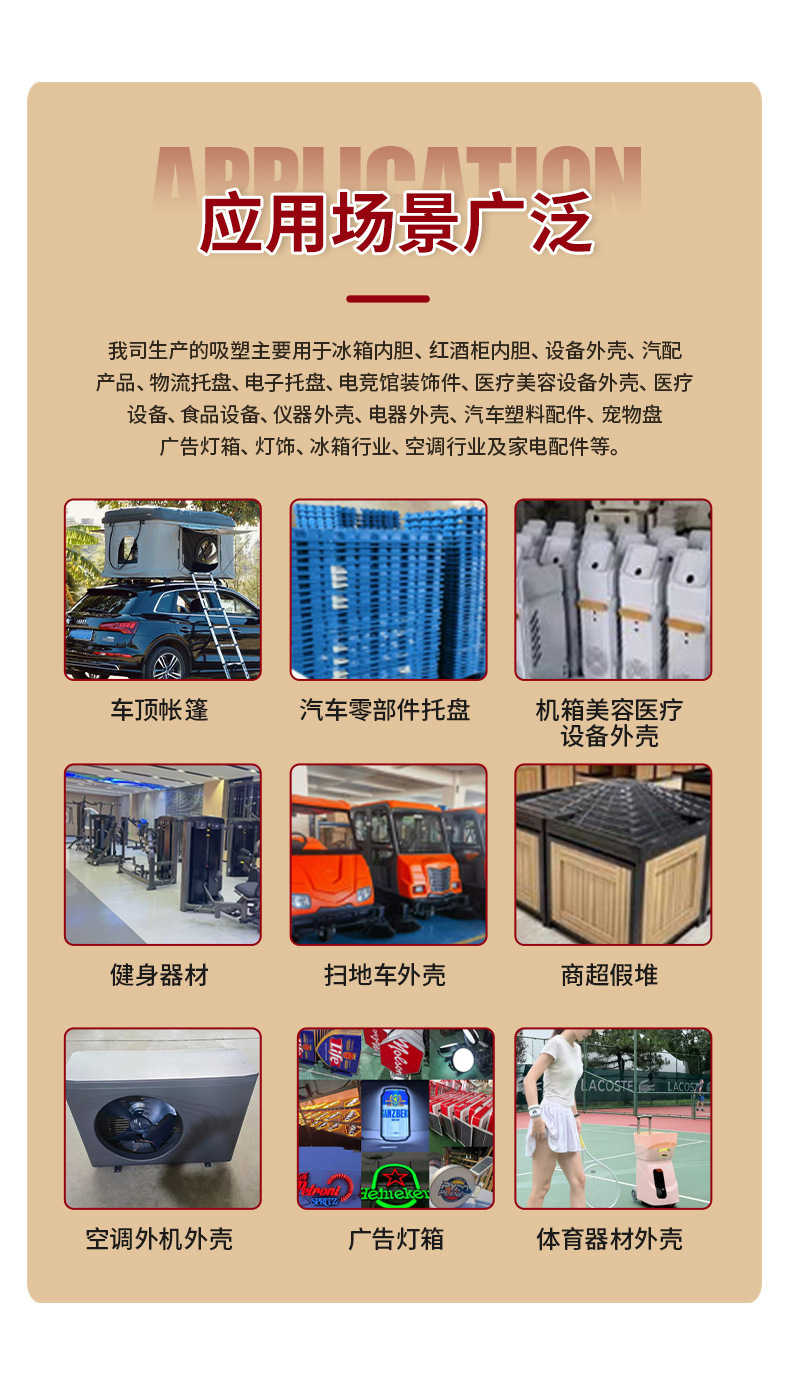 Abs Thick Sheet Vacuum Forming Automotive Interior and Exterior Decorative Parts, Door Sill Strips, Bumpers, Front Face, Car Anti-Kick Doors, Vacuum Forming Processing