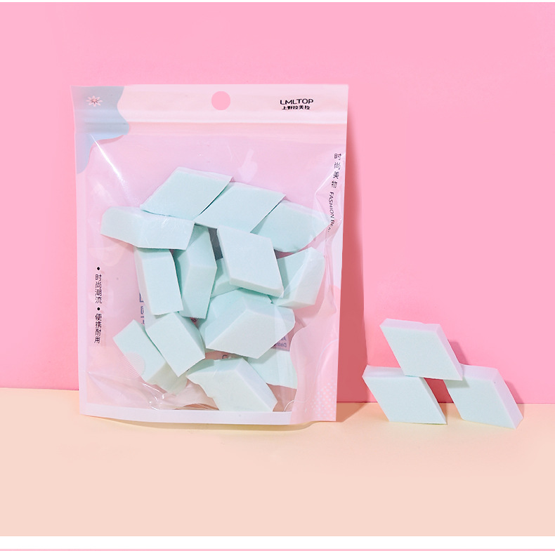 LMLTOP 15-piece diamond-shaped powder puff, diamond-pentagonal powder puff, dry and wet dual-purpose, large sponge powder puff for soaking in water undefined
