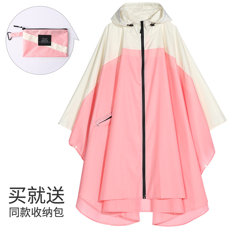 Fabricantes venden japonés Corea del Sur moda Capa delgada hombres y mujeres adultos impermeable poncho mochila ciclismo Amazon comercio exterior image 59