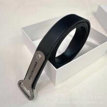 巴黎开瓶器牛皮腰带百搭长度可调节真皮皮带厂家批发真皮 腰带