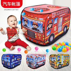 Kids' Tent Indoor and Outdoor Playhouse Fire Truck Police Car Folding Portable Baby Car Tent for Boys and Girls