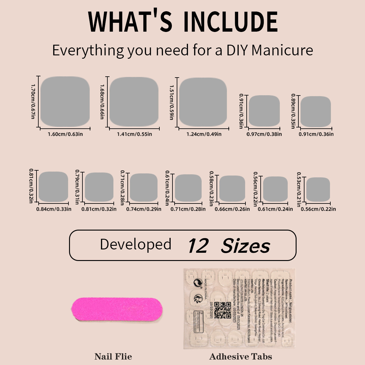 Color Block Pattern French Style Simple Style Color Block Plastic Nail Patches 1 Set