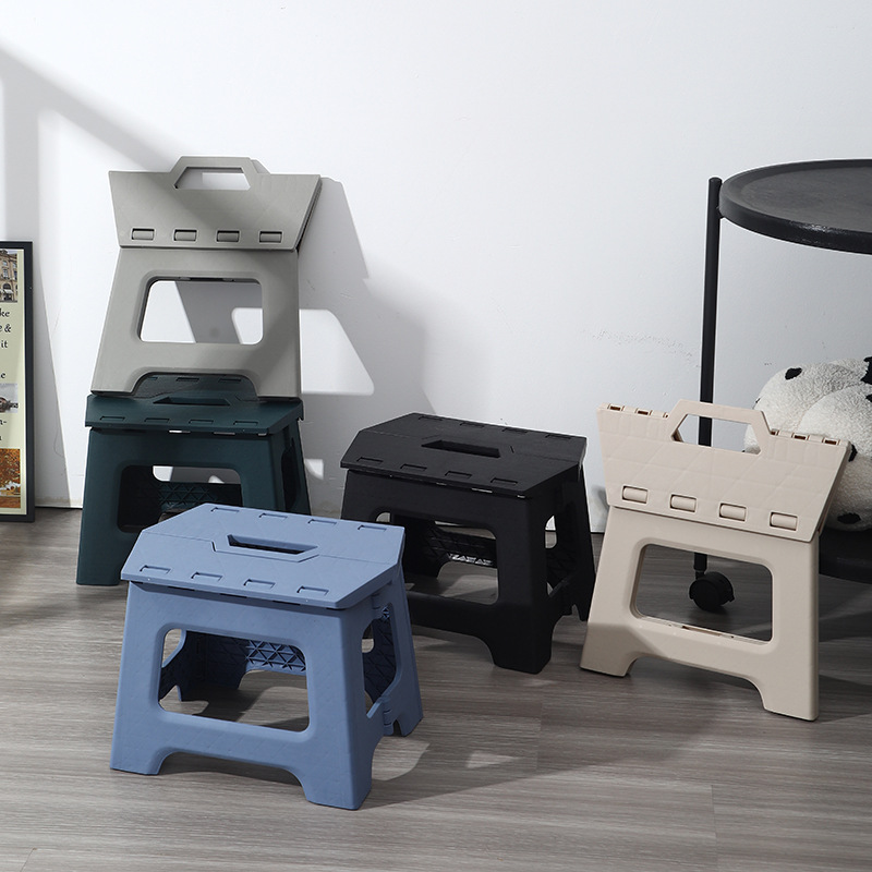 Taburete plegable casero silla de cabina pesca al aire libre camping plástico portátil plegable pequeño banco mayorista
