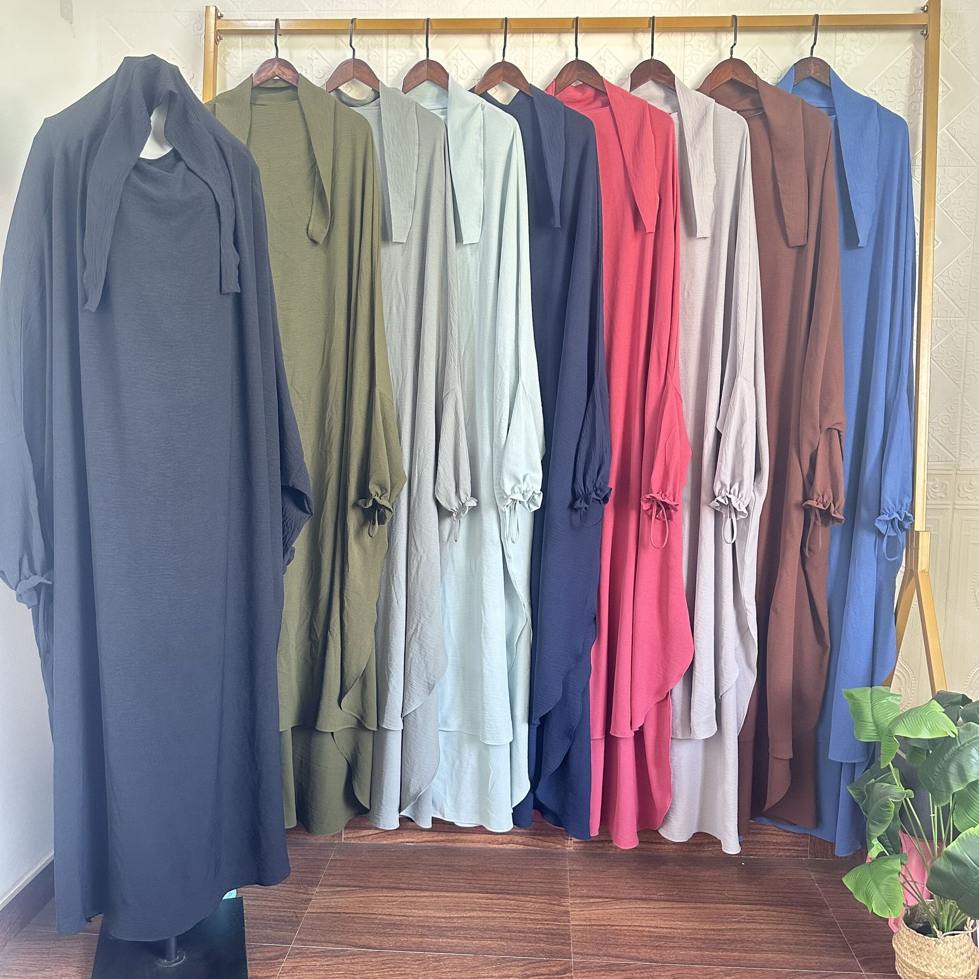 Solid Color Jilbab with Pocket (MJ016)
