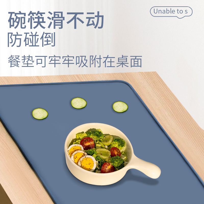 Se puede personalizar silicona rectangular antideslizante aislamiento térmico cojín de mesa almacenamiento plegable con deflector cojín para amasar cojín para estudiantes