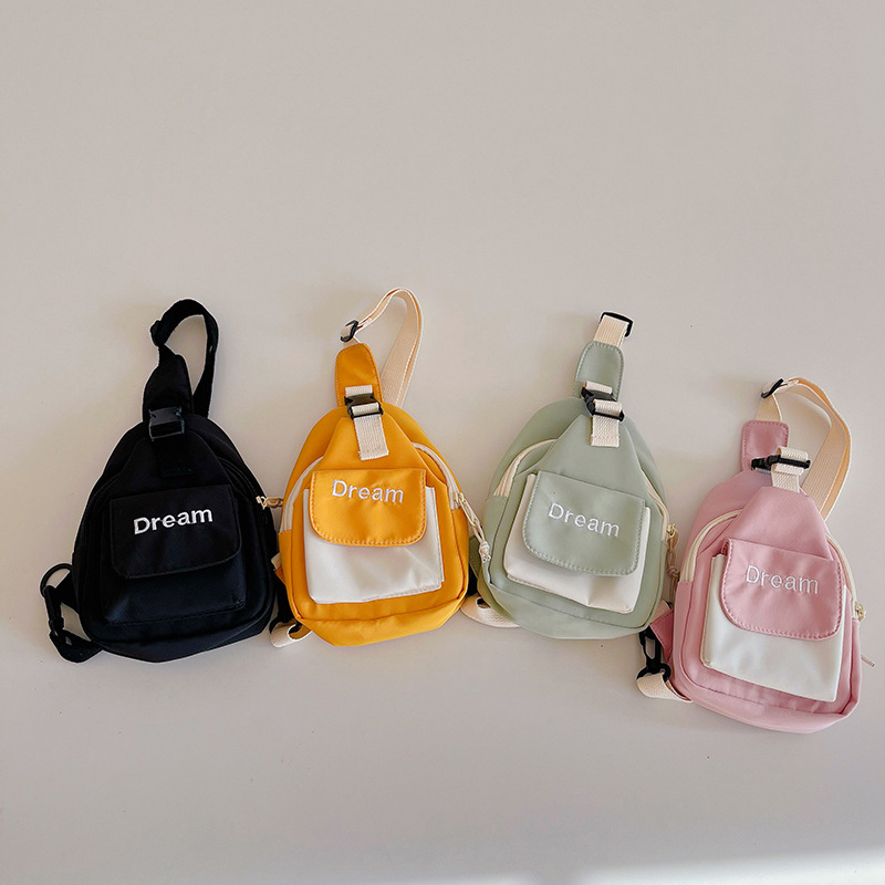 letras coreanas para niños y niñas, bolsos de pecho de color frío, mini mochila para bebés, 2026 nuevos bolsos para niños